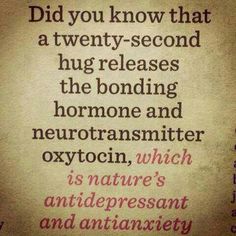 Twenty-second hugs help depression and anxiety