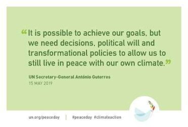 International Day of Peace quote by UN Secretary General Antonio Guterres